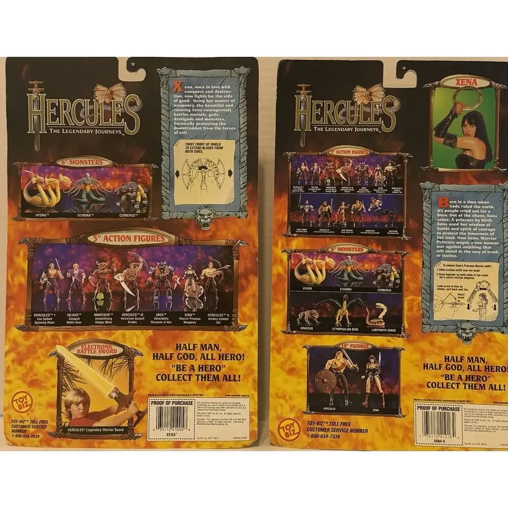 Hercules Xena Warrior Princess Collectible Action Figure, Set Of Two